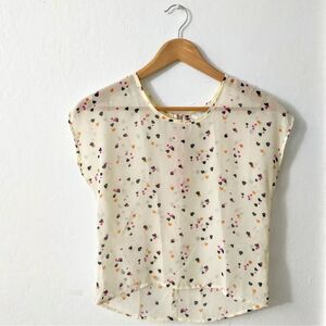 deLiA*s heart patterned chiffon blouse